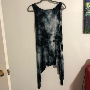 Tie-dye asymmetrical top